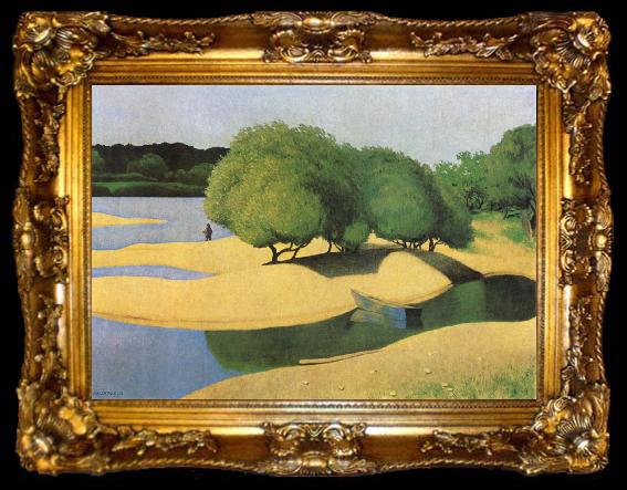 framed  Felix  Vallotton Sandbanks on the Loire, ta009-2